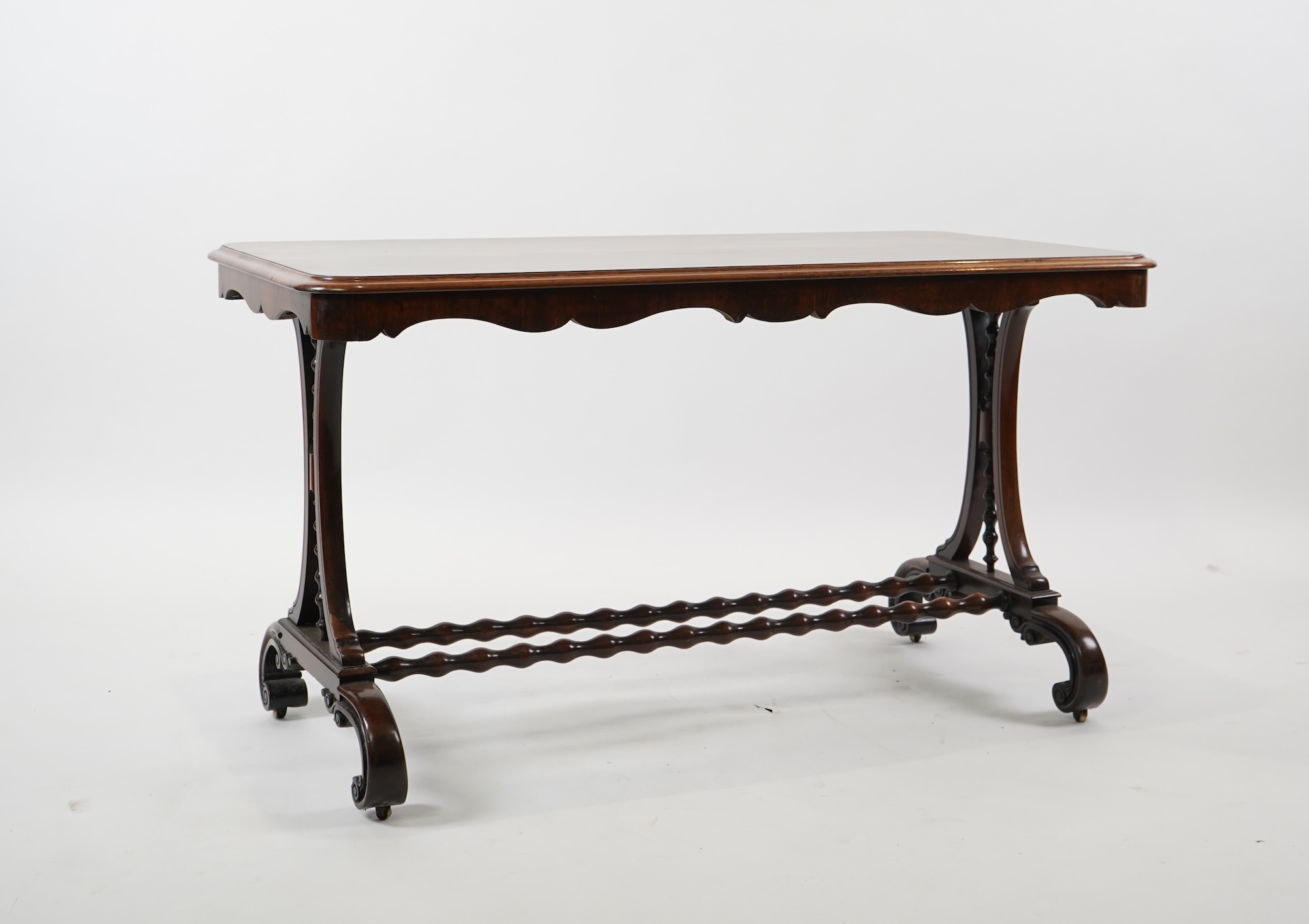 A Victorian rectangular rosewood library table